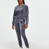 Velour Shimmer Tape Tall jogging bottoms, Grey