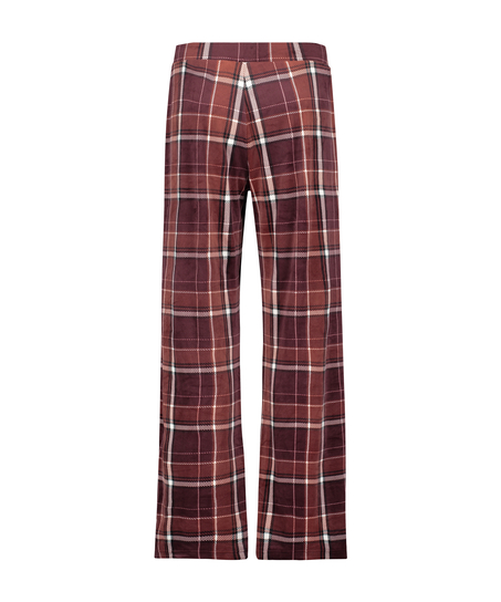 Tall Velours Pyjama Bottoms, Red