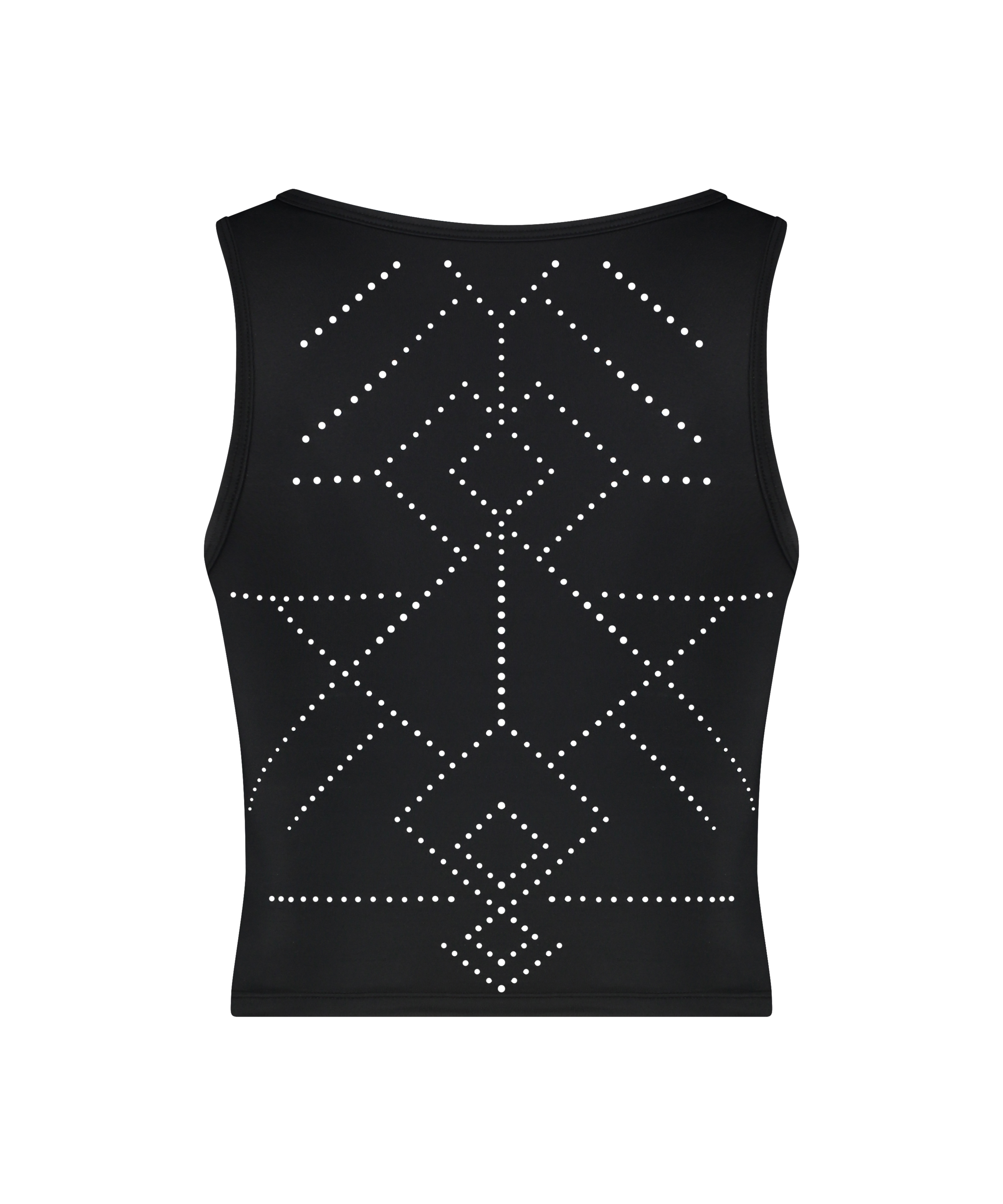 HKMX Sport crop tank top Naira, Black, main