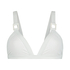 Lana Rib Triangle Bikini Top, White