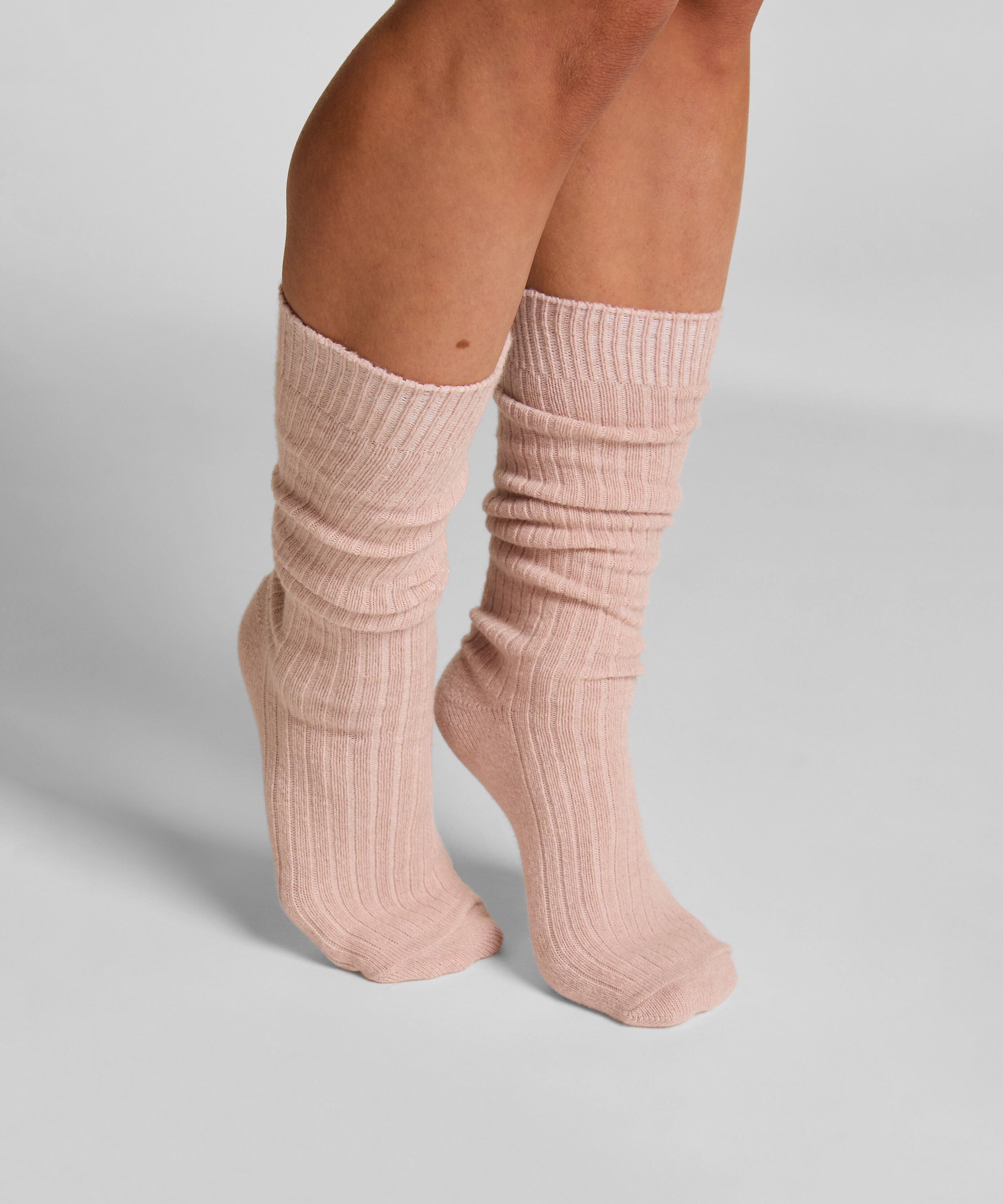 Socks with Cashmere, Pink Socks with Cashmere, Pink