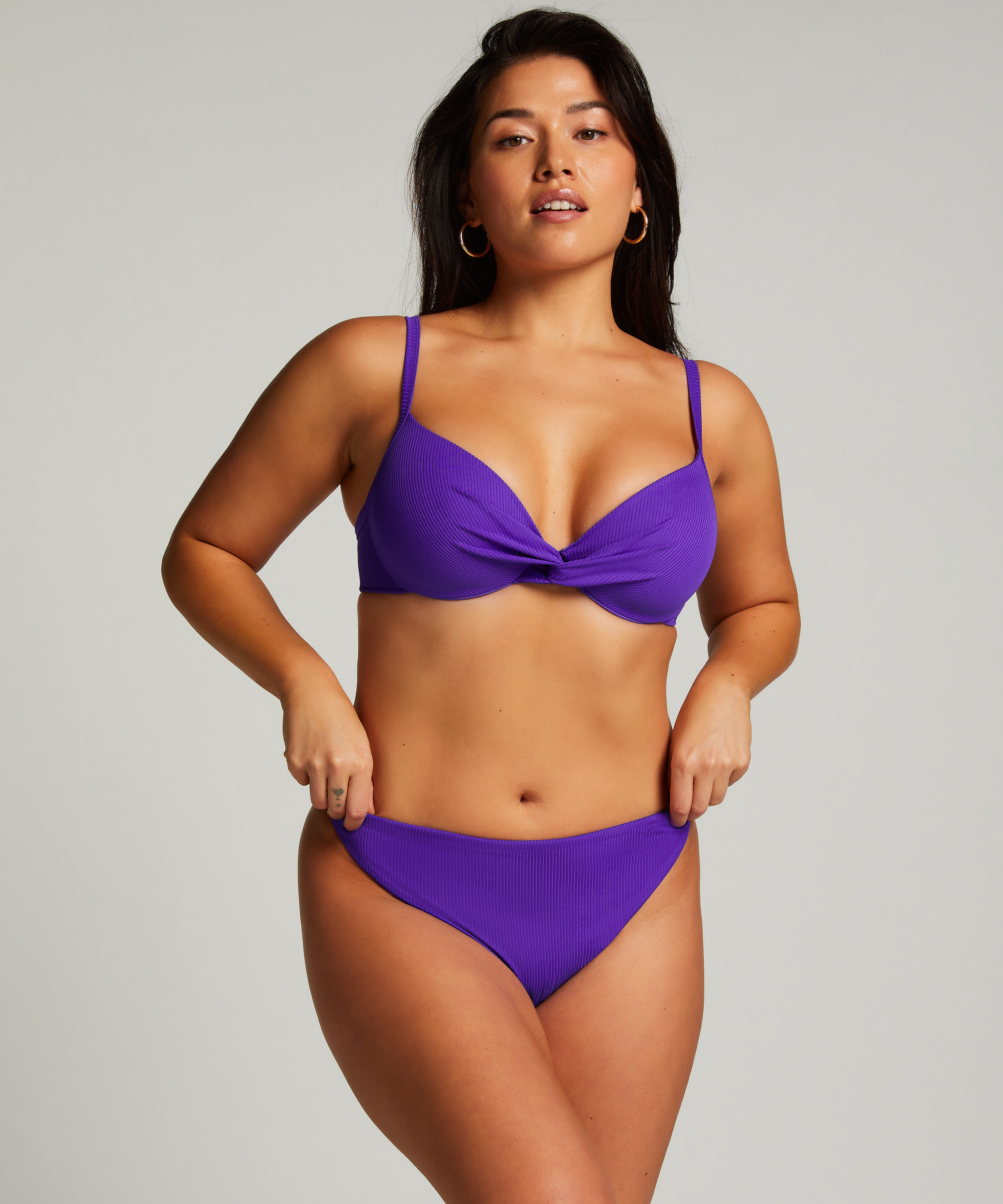 Eclipse High-Leg Bikini Bottoms, Purple, main