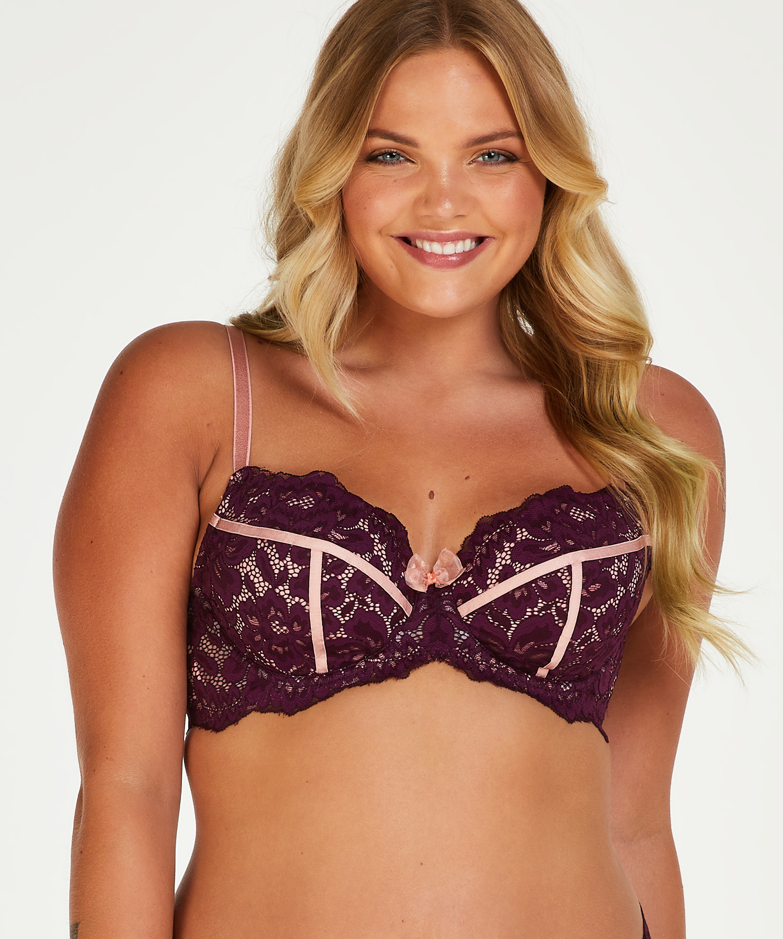Millie Padded Underwired Bra, Purple, main