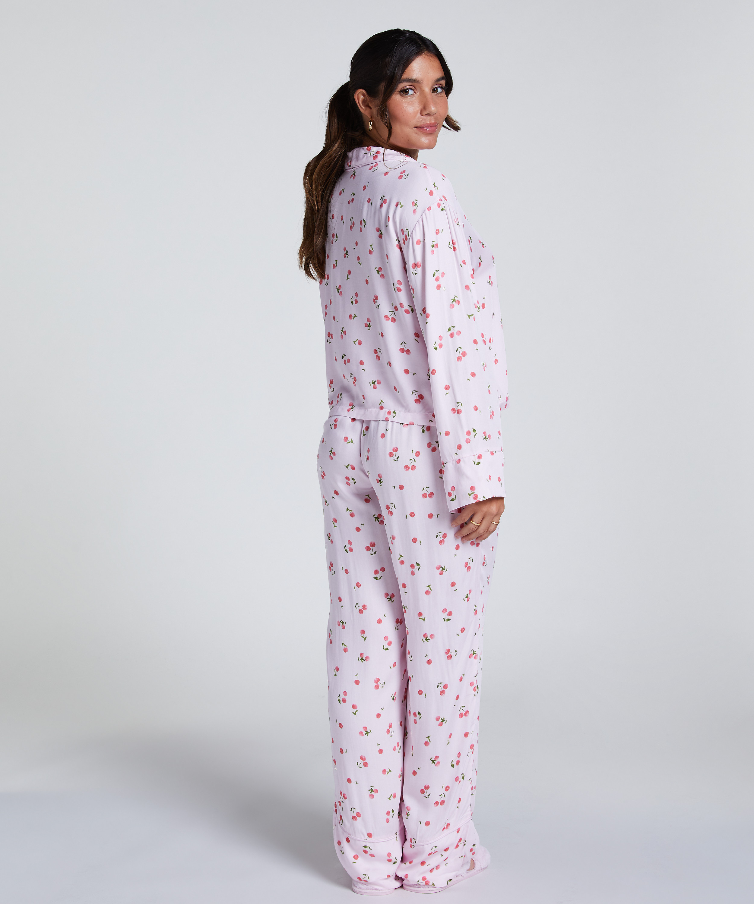 Satin Long-Sleeved Jacket, Pink, main