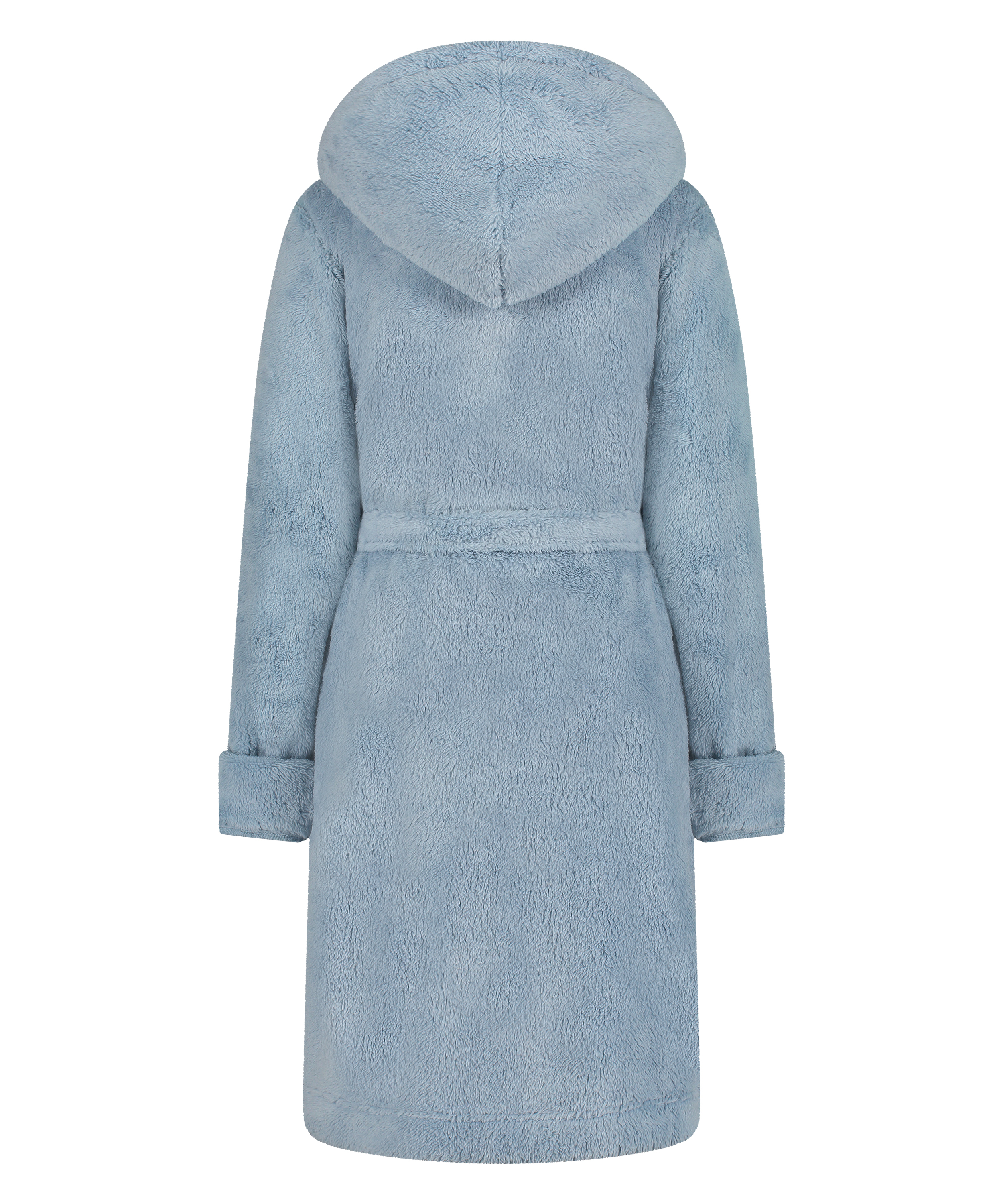 Fleece Bathrobe Short, Blue, main