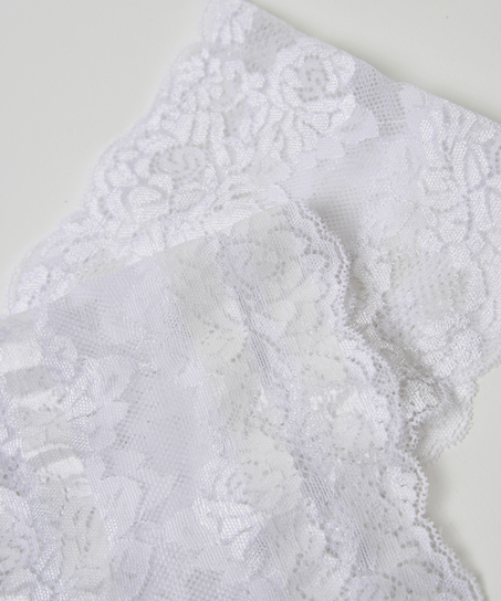 Lace Thigh Bands, White