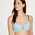 Plunge Padded Underwired Bra, Blue