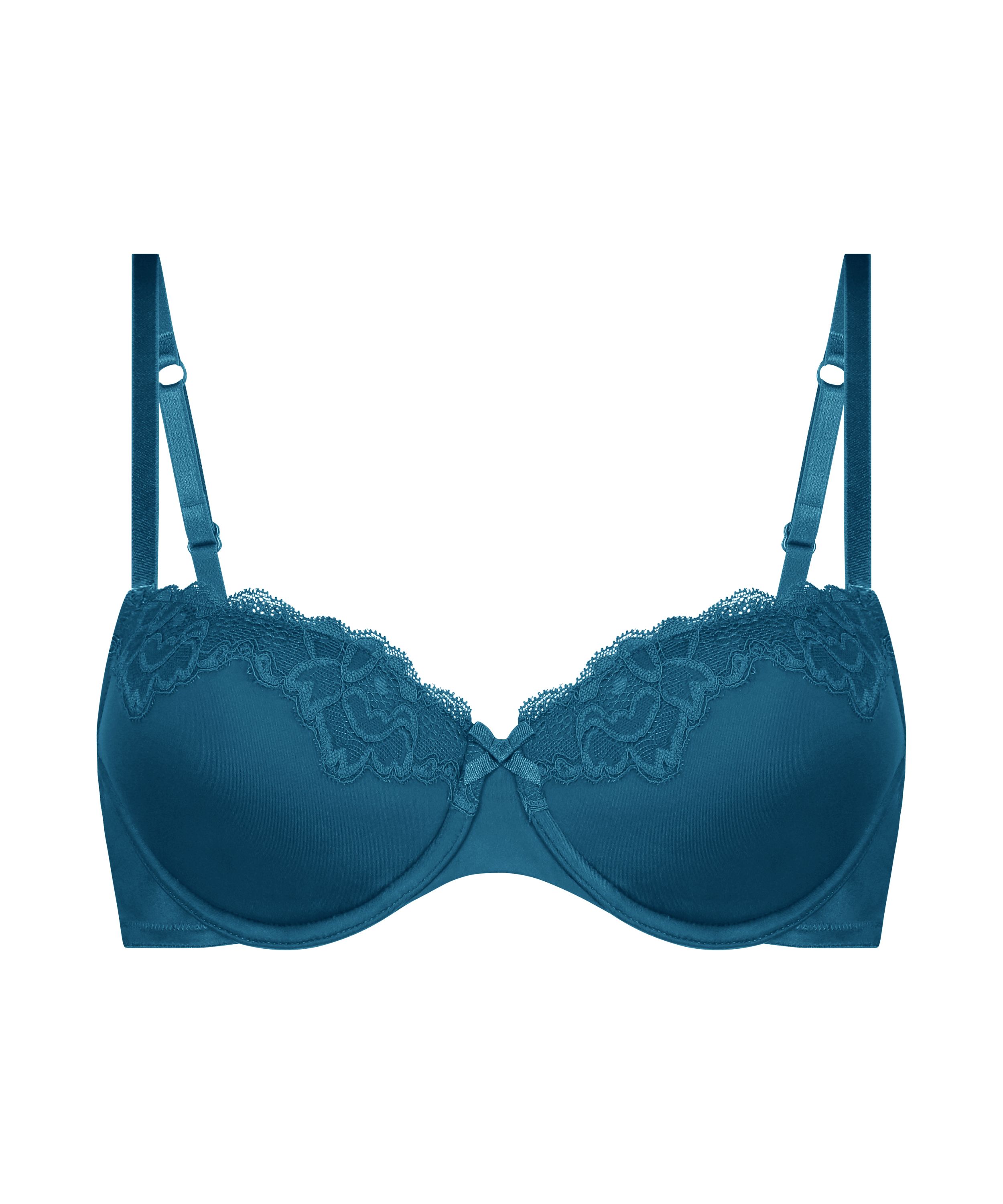 Lace & Shine Padded Underwired Bra, Blue, main