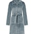 Zip Fleece Bathrobe, Blue