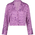Satin Long-Sleeved Jacket, Purple
