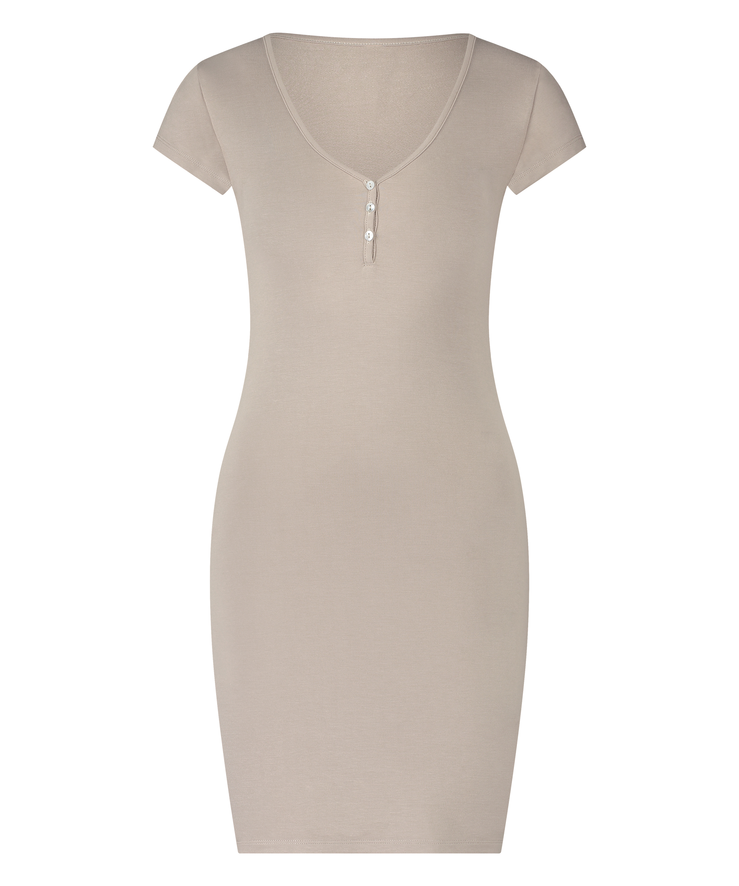 Henley Nightshirt, Beige, main