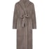 Fleece Bathrobe, Beige