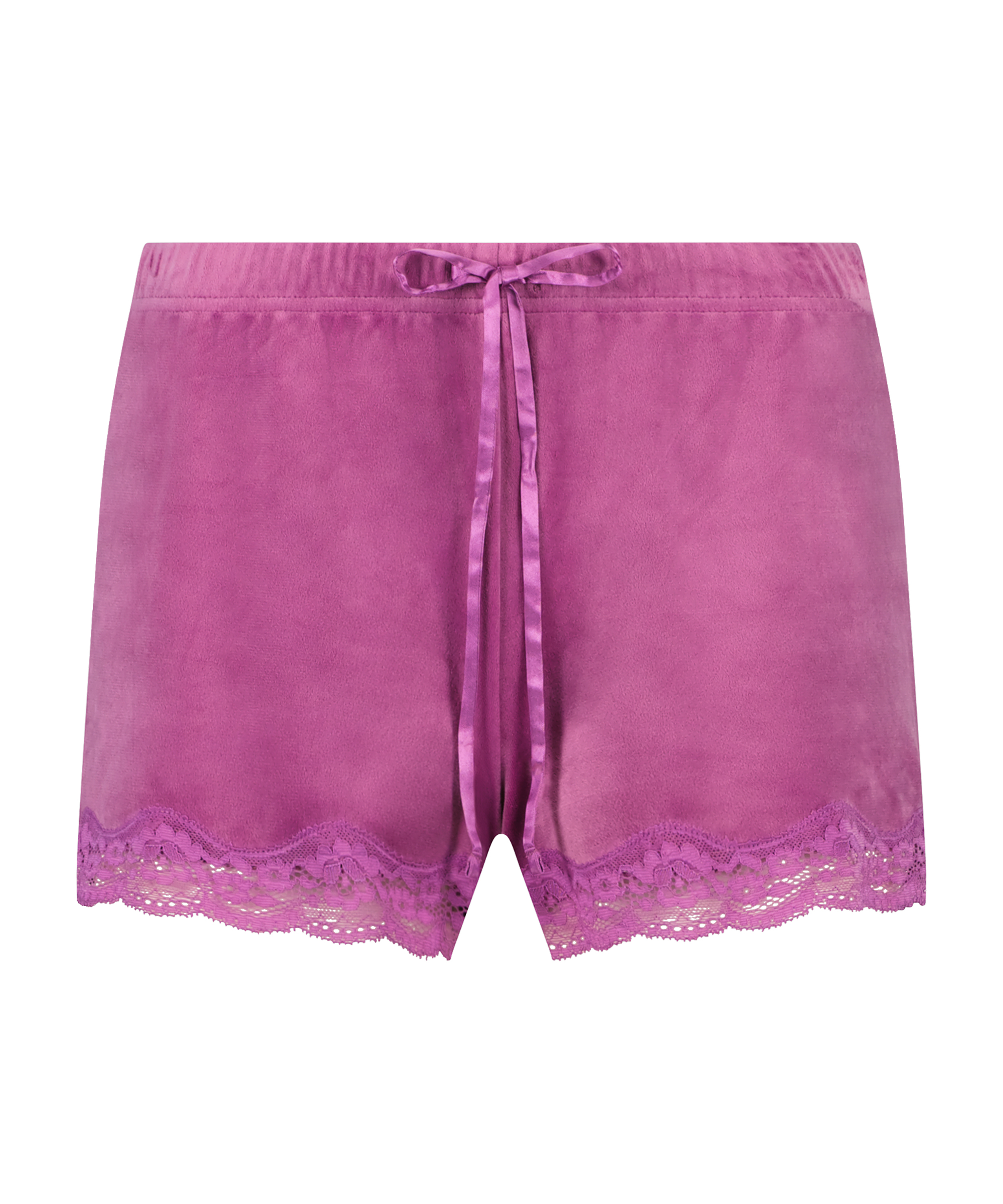 Velvet lace shorts, Purple, main