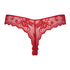 Lace Back Invisible Thong, Red