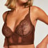 Honey Non-Padded Underwired Longline Bra, Brown
