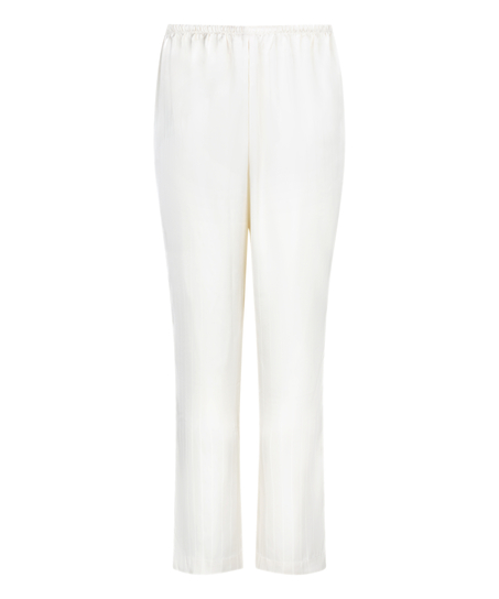 Satin Pinstripe Trousers, White