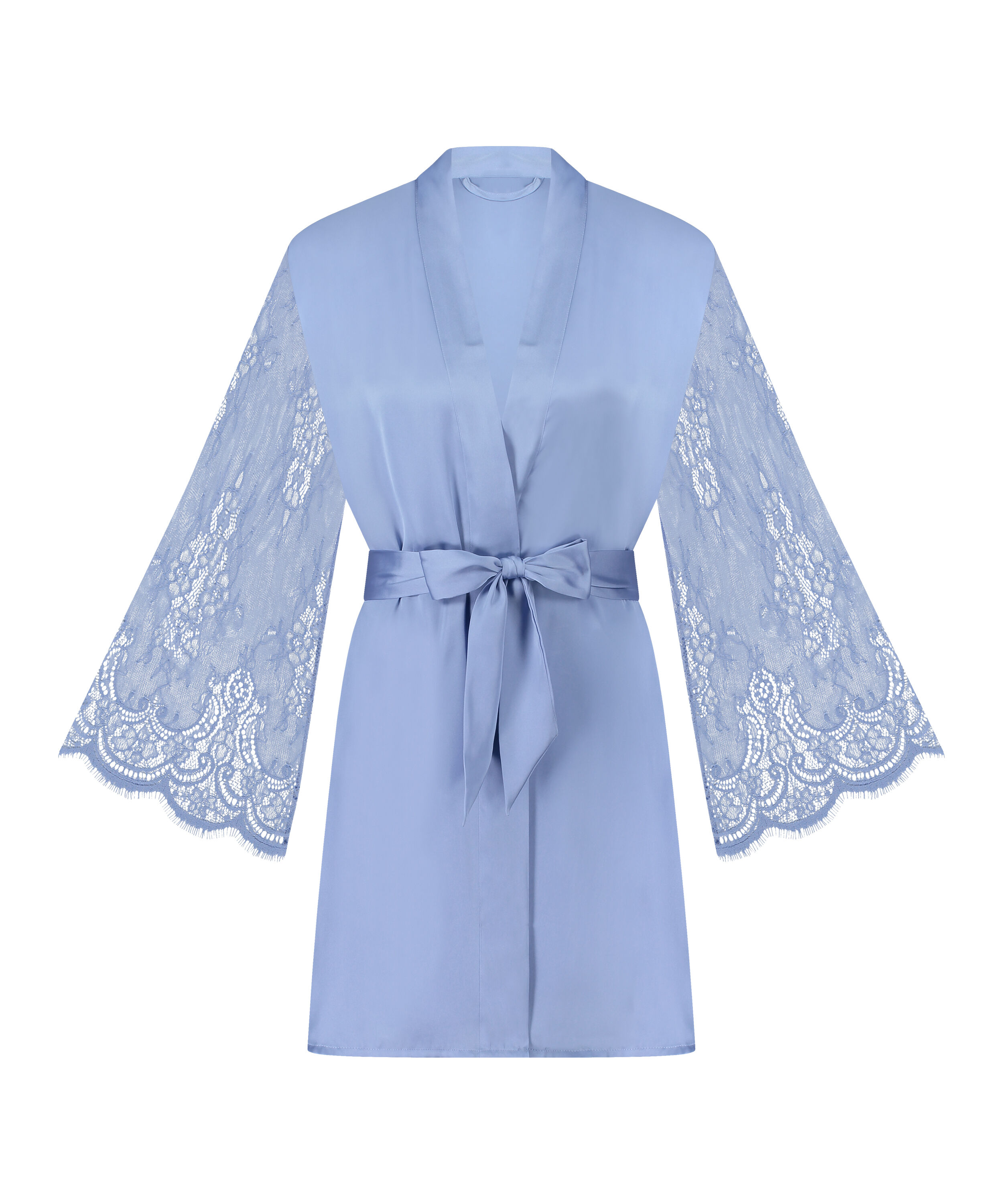 Satin Kimono, Blue