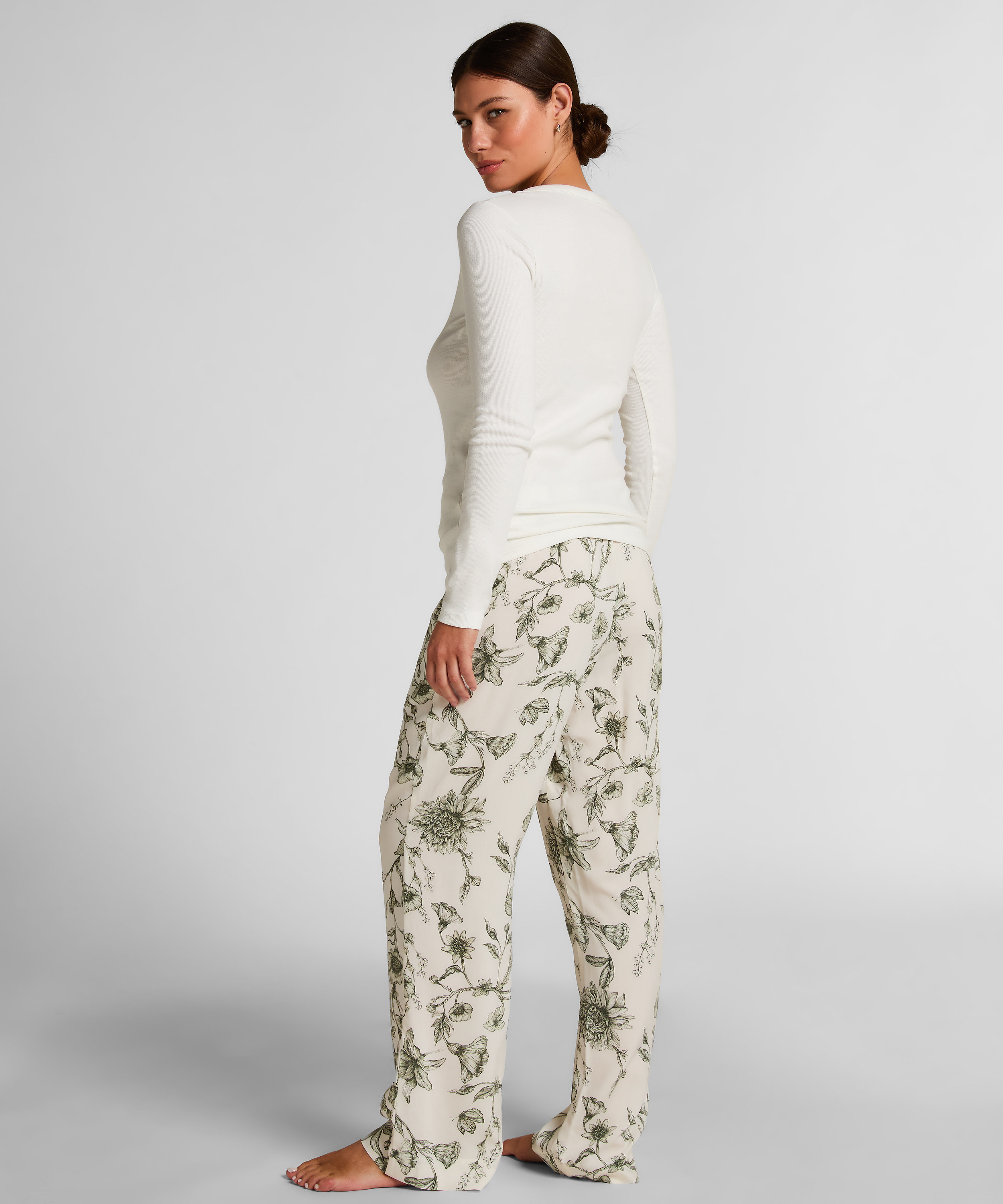 Cotton Pyjama Top, White, main