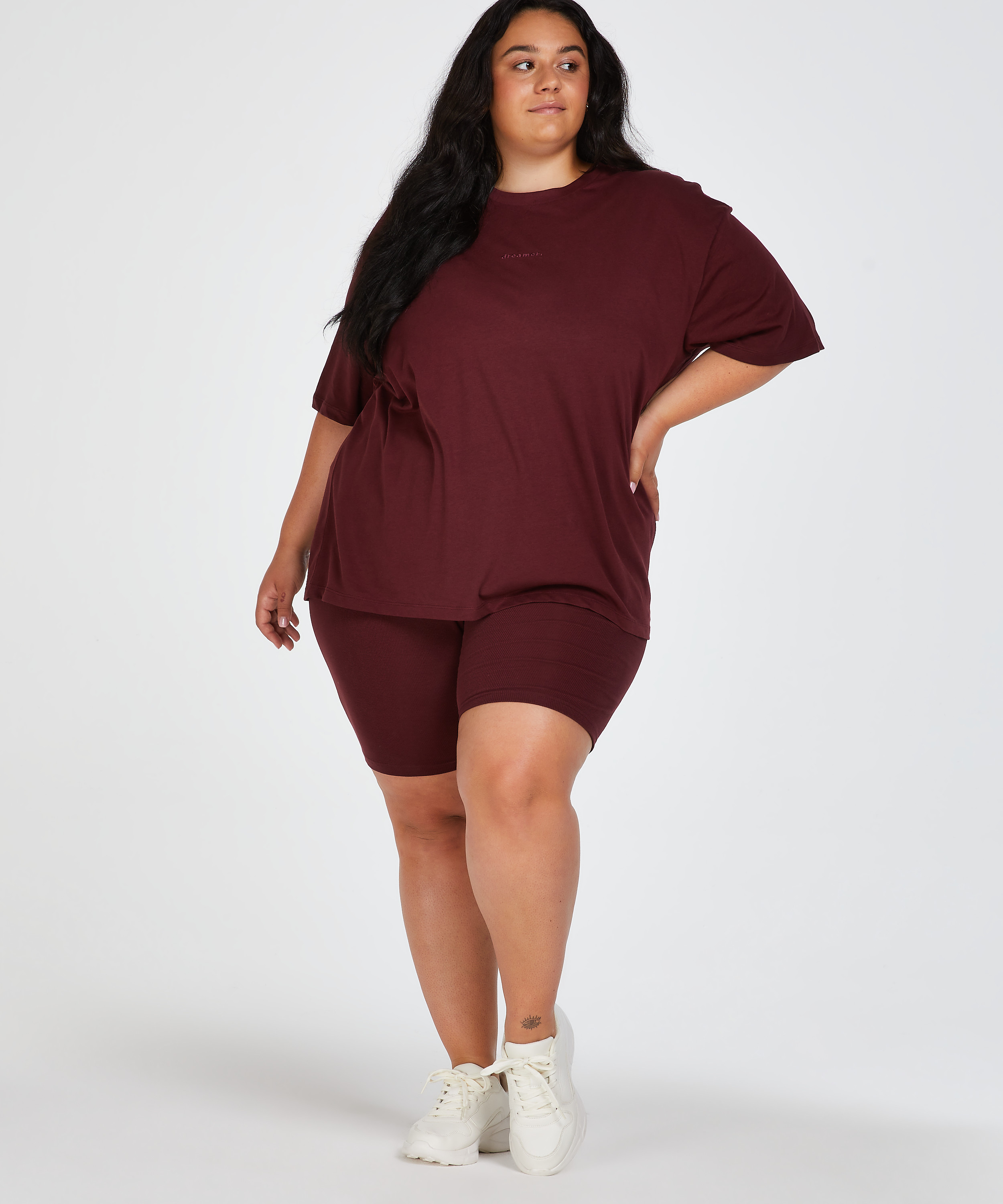 Biker Short Pyjama Set, Red, main