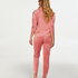 Velvet Jogging Pants, Pink