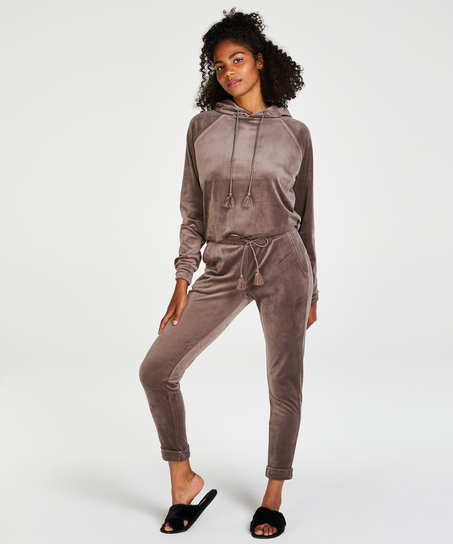 Velours Hoody, Brown