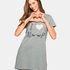 Nightshirt V-neck, Grey