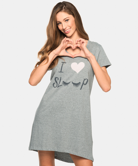Nightshirt V-neck, Grey