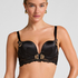 Avela Padded Underwired Longline Bra, Black