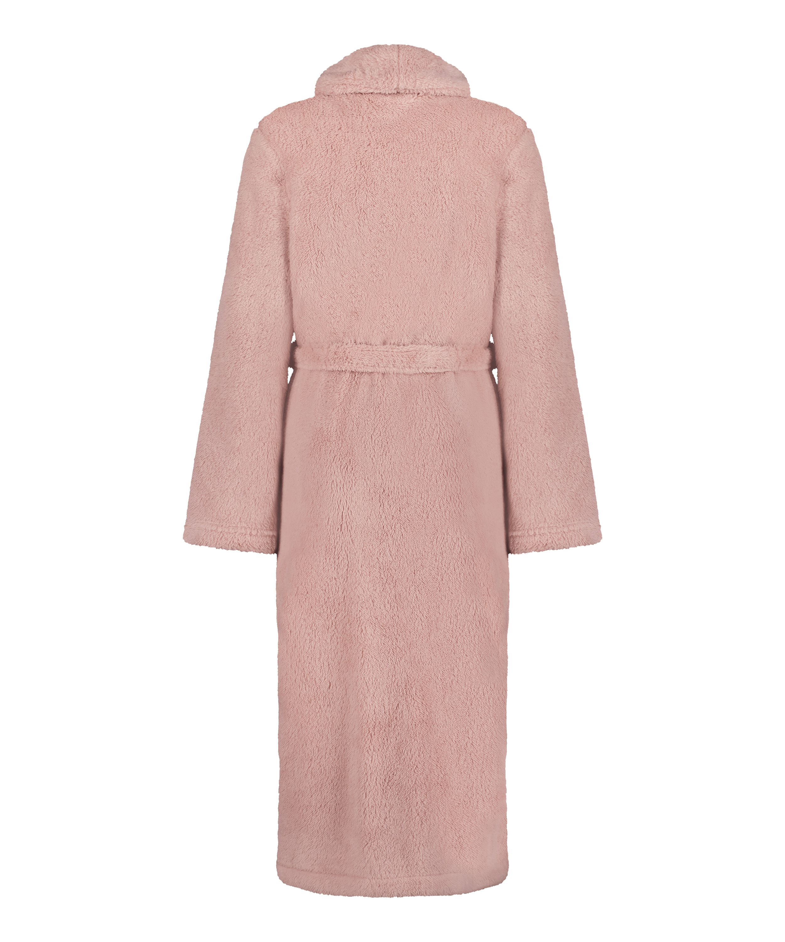 Fleece Bathrobe, Pink, main