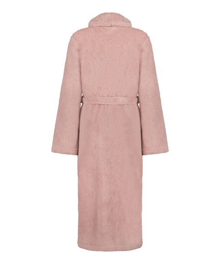Fleece Bathrobe, Pink