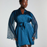 Satin Kimono, Blue