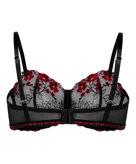 Peonie Non-Padded Underwired Bra, Black