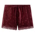 Velvet lace shorts, Purple