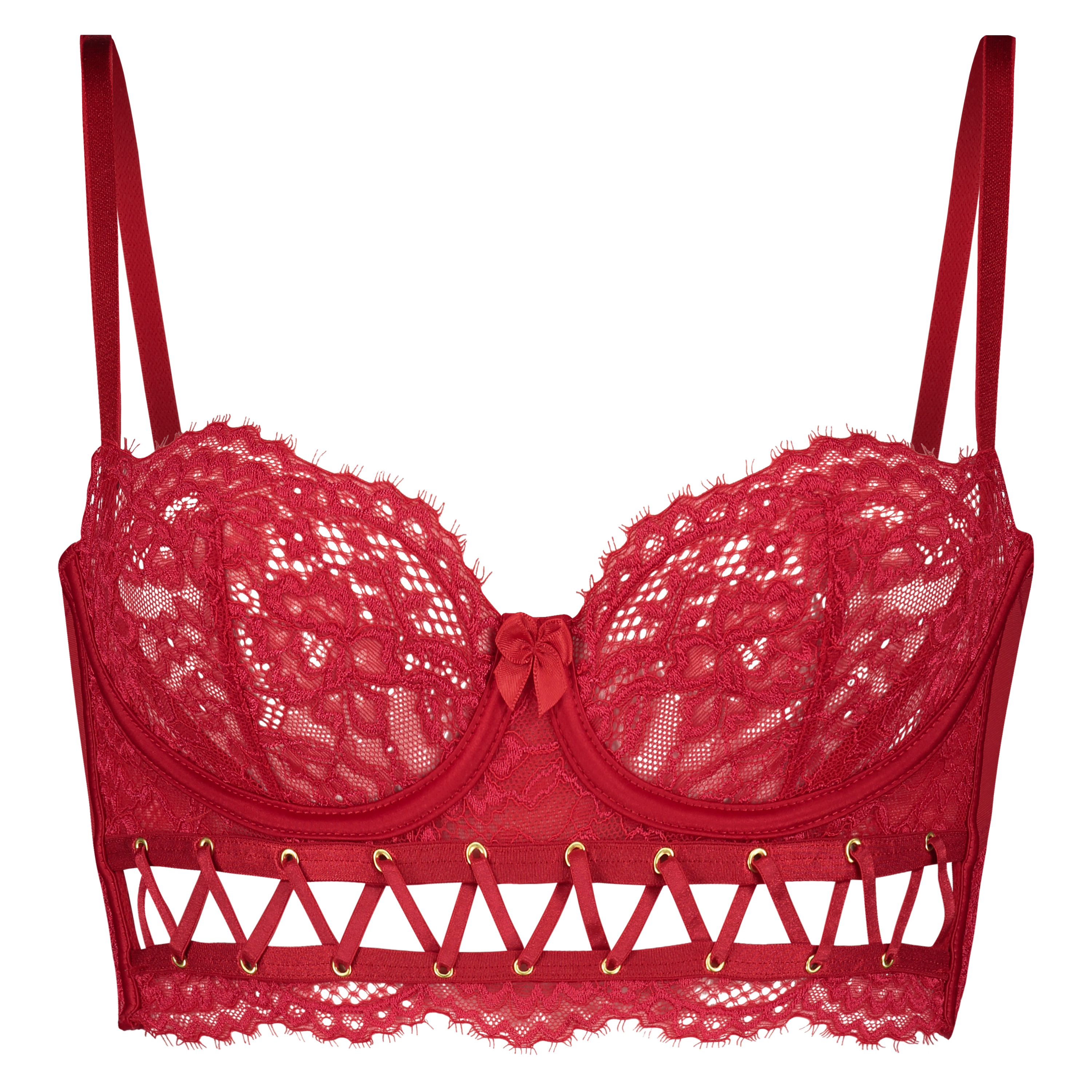 Miaou Non-Padded Underwired Bra, Red, main