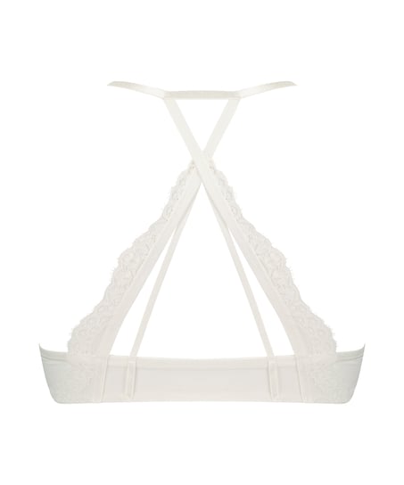 Daisy Padded Underwired Push-Up Bra, White