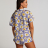 Satin pyjama shorts, Purple