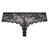 Lace Back Invisible Thong, Black