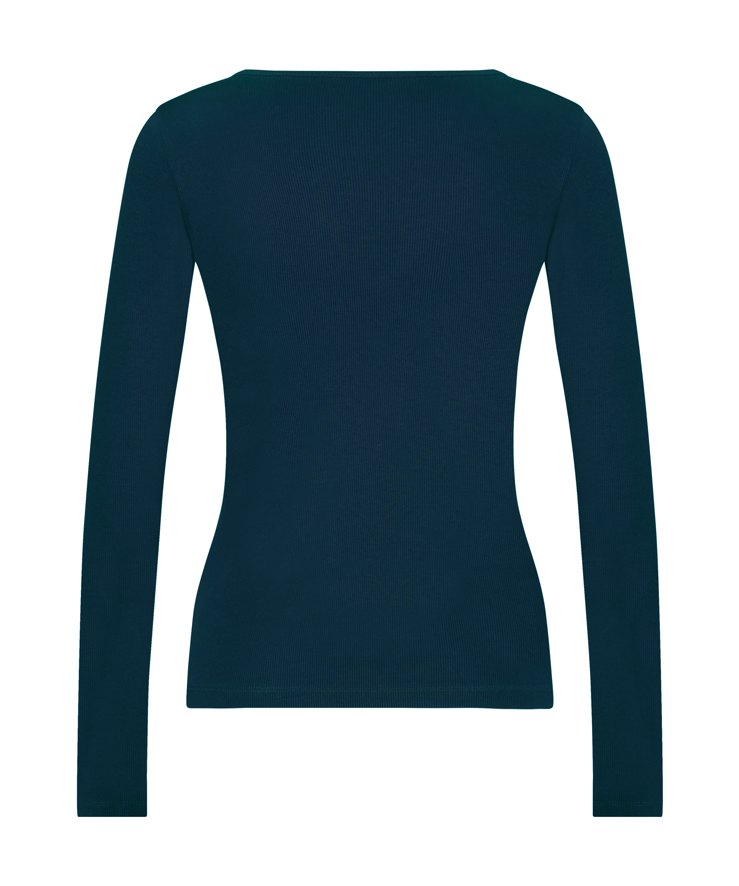 Top V-neck long sleeves, Blue, main