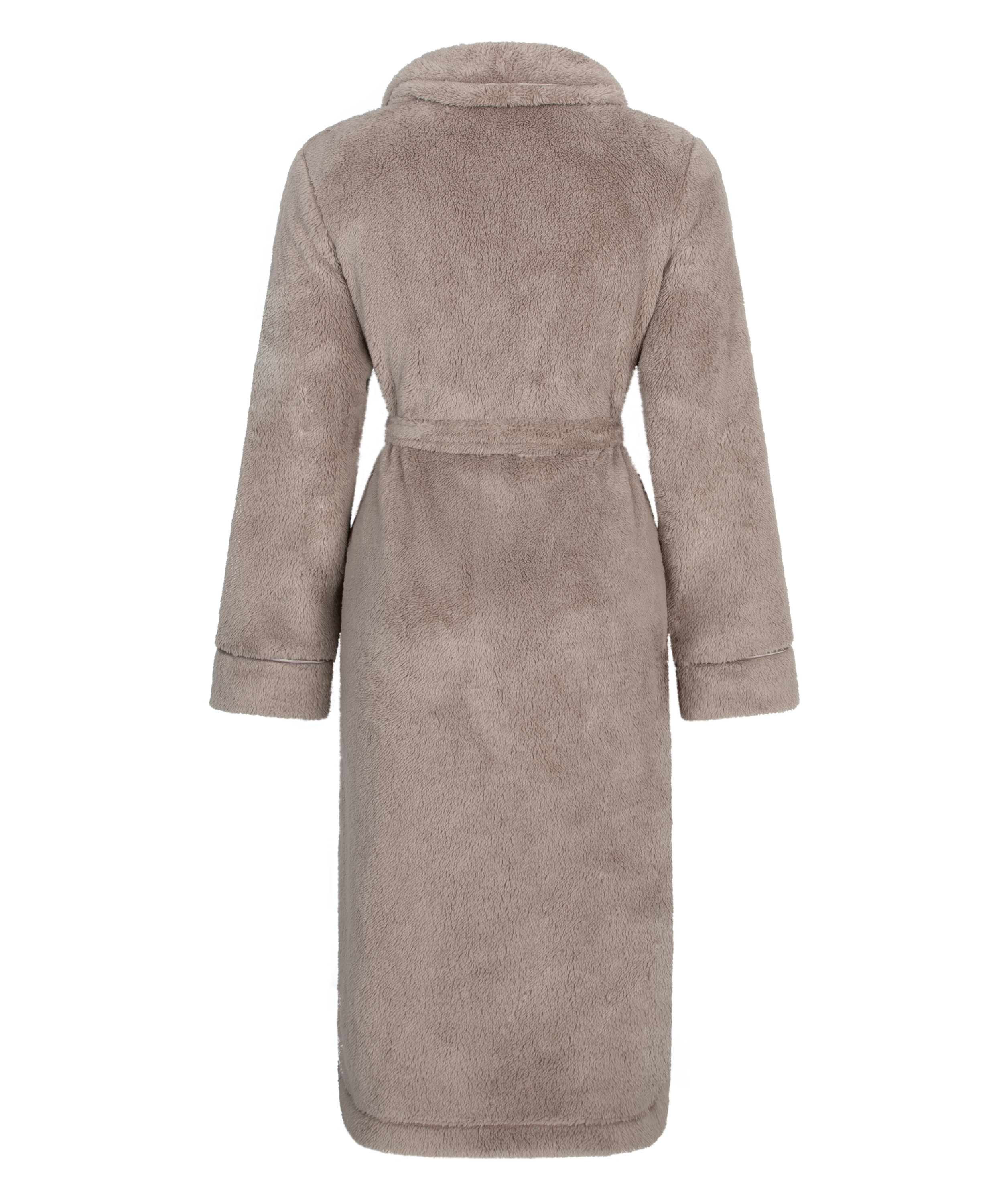 Fleece Bathrobe, Beige, main