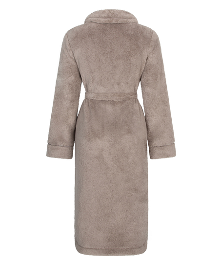 Fleece Bathrobe, Beige