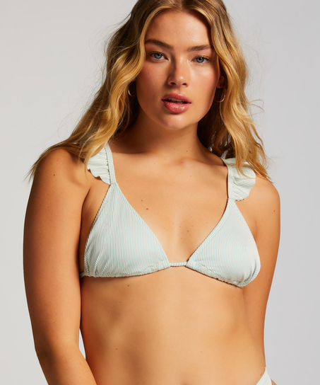 Fiji Triangle Bikini Top, Blue