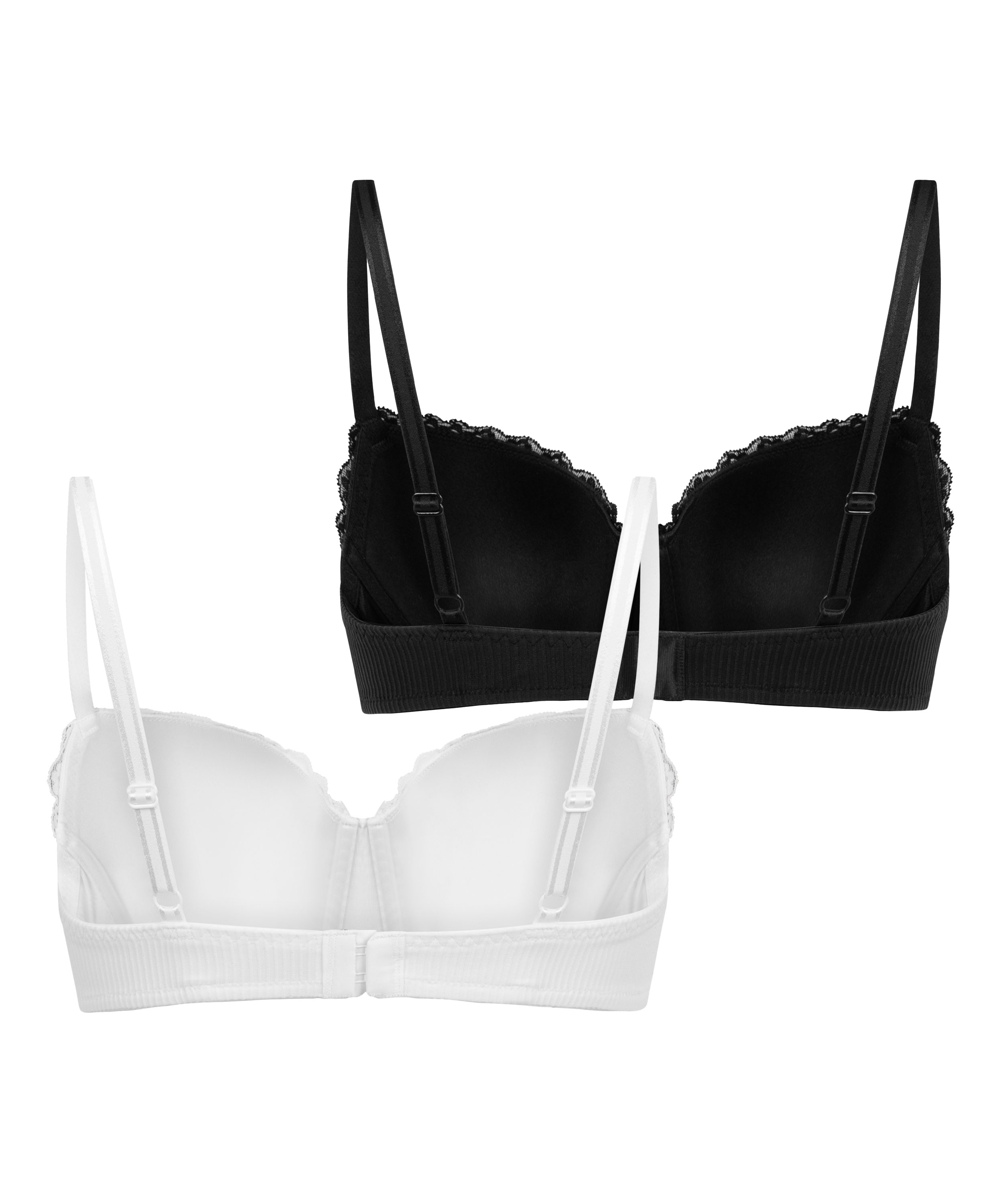 2-Pack Padded Underwired Bra Lola, Black, main