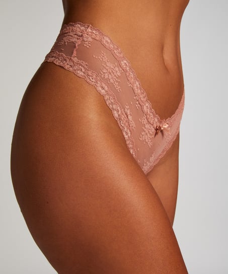 V-shape Mesh Brazilian, Pink