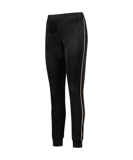 Velours Jogging Bottoms, Black