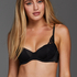 Genevieve padded half-cup underwired bra, Black