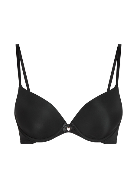 Plunge Padded Underwired Bra, Black