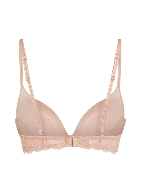 Angie Padded Underwired Push-Up Bra, Beige