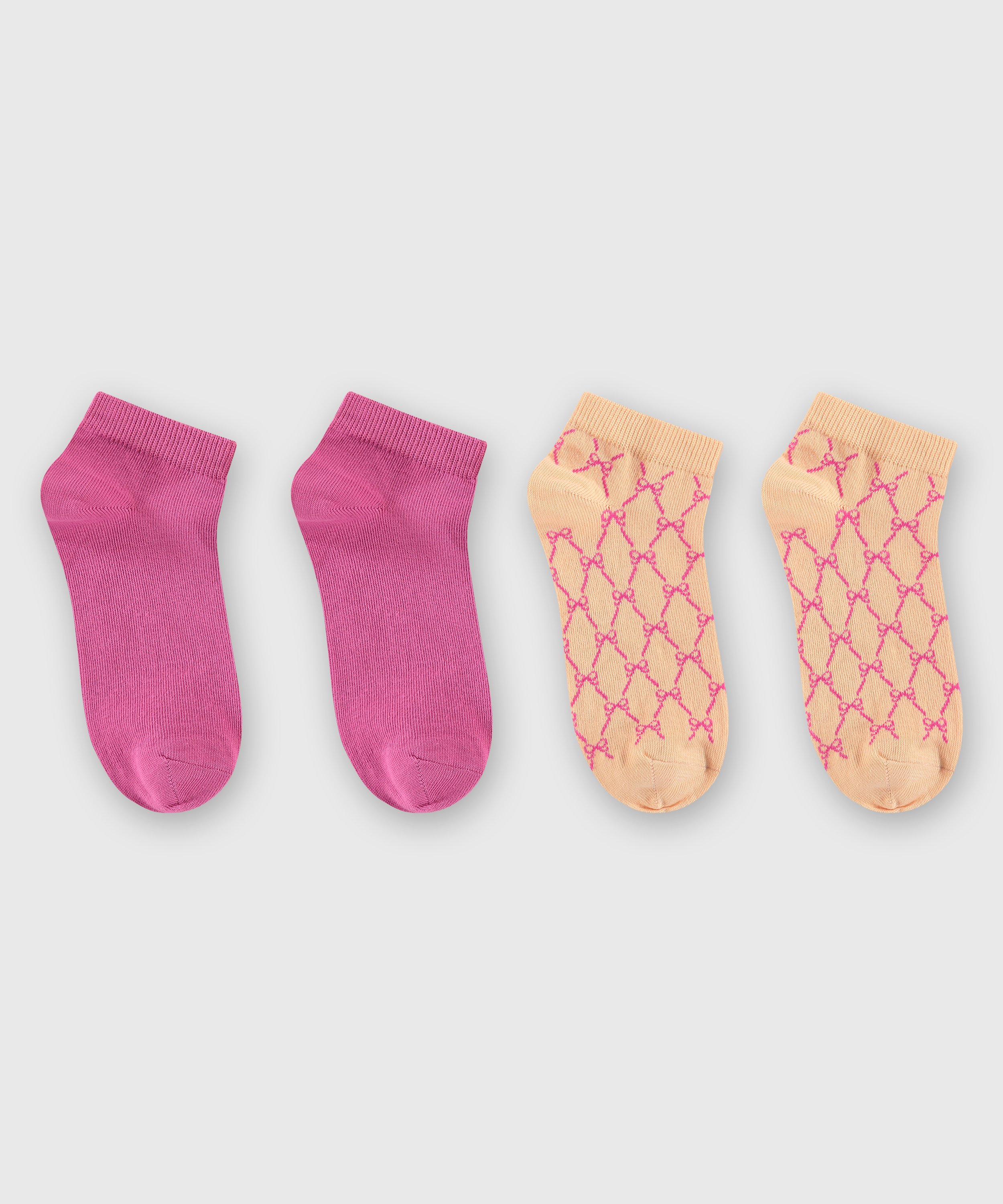2-Pack Cotton Trainer Liners, Pink, main