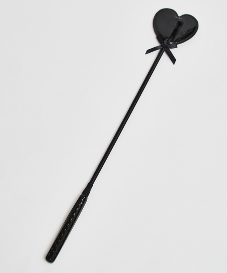 Leather-look private whip, Black