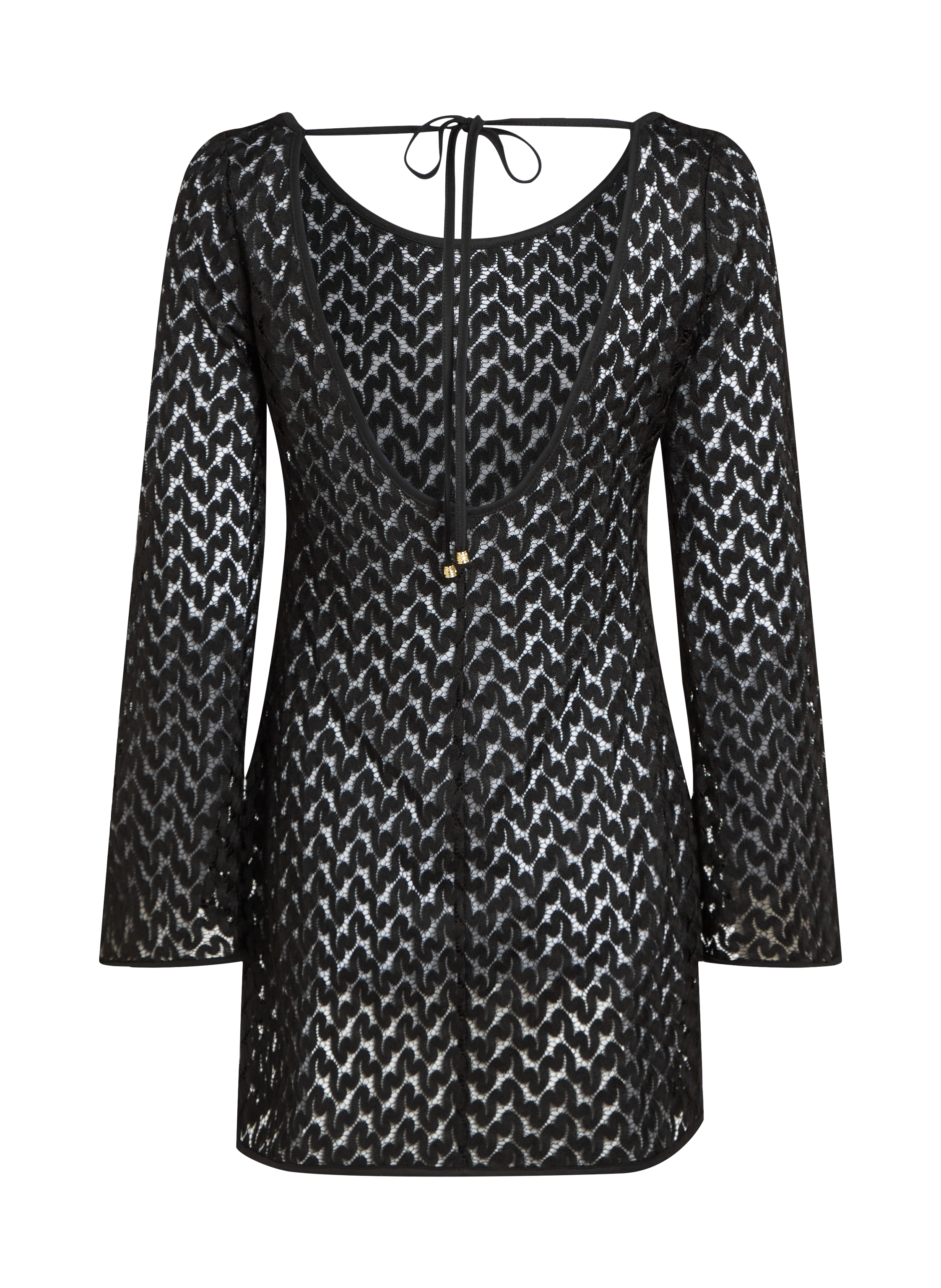 Beach Crochet Dress, Black, main